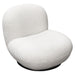 Simone Swivel Accent Chair in White Faux Sheepskin Fabric by Diamond Sofa - LasVegasFurnitureOnline.com