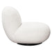 Simone Swivel Accent Chair in White Faux Sheepskin Fabric by Diamond Sofa - LasVegasFurnitureOnline.com