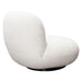 Simone Swivel Accent Chair in White Faux Sheepskin Fabric by Diamond Sofa - LasVegasFurnitureOnline.com