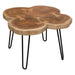 Joss Natural Acacia One of a Kind Live Edge Square Cocktail Table w/ Black Hairpin Legs by Diamond Sofa - LasVegasFurnitureOnline.com