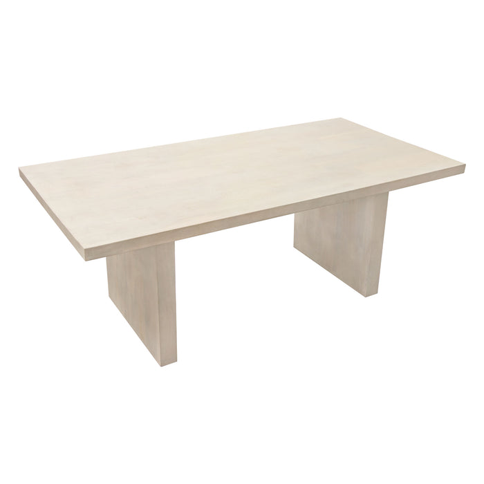 Sonoma 80" Solid Mango Wood Dining Table in Light Natural Grey Wash Finish by Diamond Sofa