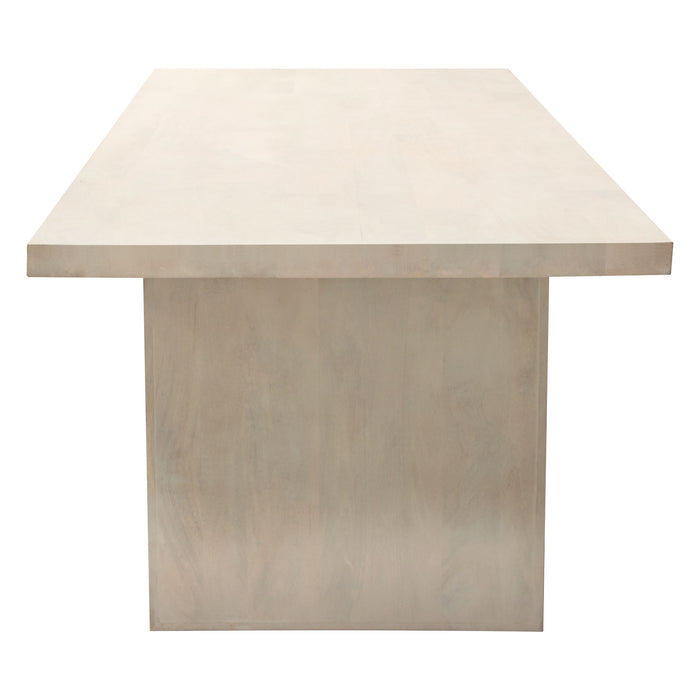 Sonoma 110" Solid Mango Wood Dining Table in Light Natural Grey Wash Finish by Diamond Sofa
