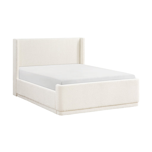 Carmel Queen Platform Bed Beige - LasVegasFurnitureOnline.com
