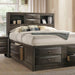 Zosimo Bed Black, Chrome, & Grey - LasVegasFurnitureOnline.com