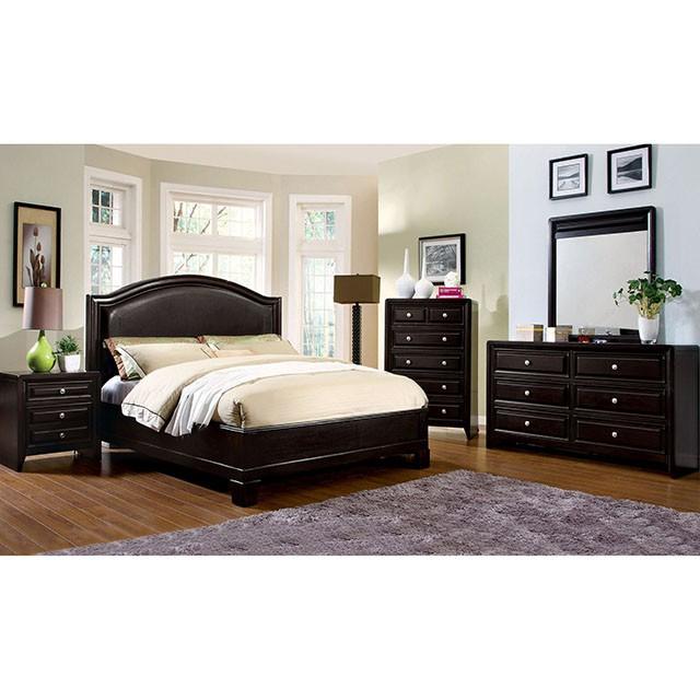 Winsor Espresso E.King Bed - LasVegasFurnitureOnline.com