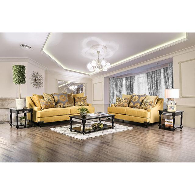 Wolver Gold/Gray Chair, Gold - LasVegasFurnitureOnline.com