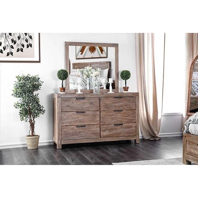 Wynton Weathered Light Oak Mirror - LasVegasFurnitureOnline.com