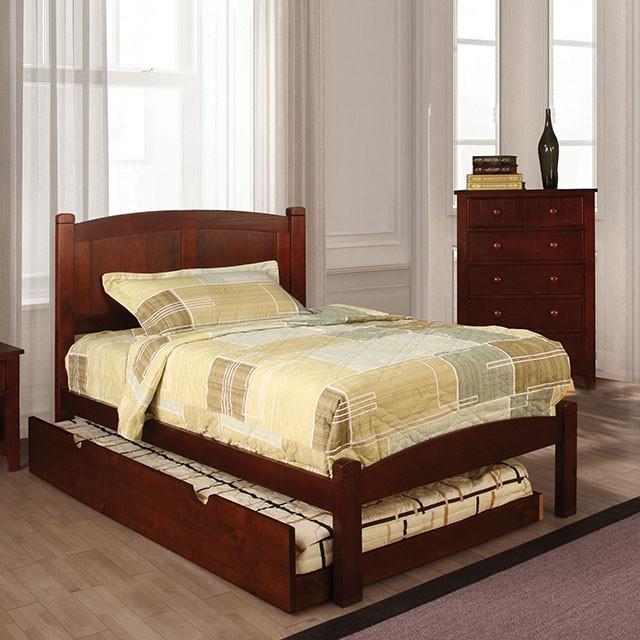 Cara Cherry Twin Bed - LasVegasFurnitureOnline.com