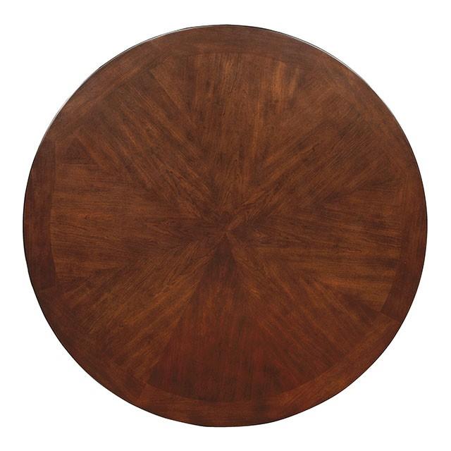 Carlisle Brown Cherry Round Dining Table - LasVegasFurnitureOnline.com