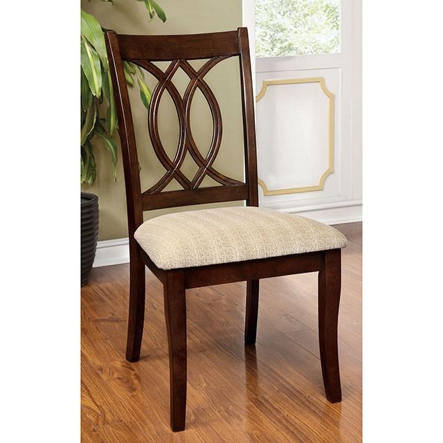 Carlisle Brown Cherry Round Dining Table - LasVegasFurnitureOnline.com