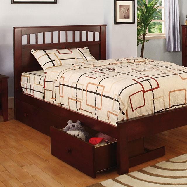 Carus Cherry Twin Bed - LasVegasFurnitureOnline.com