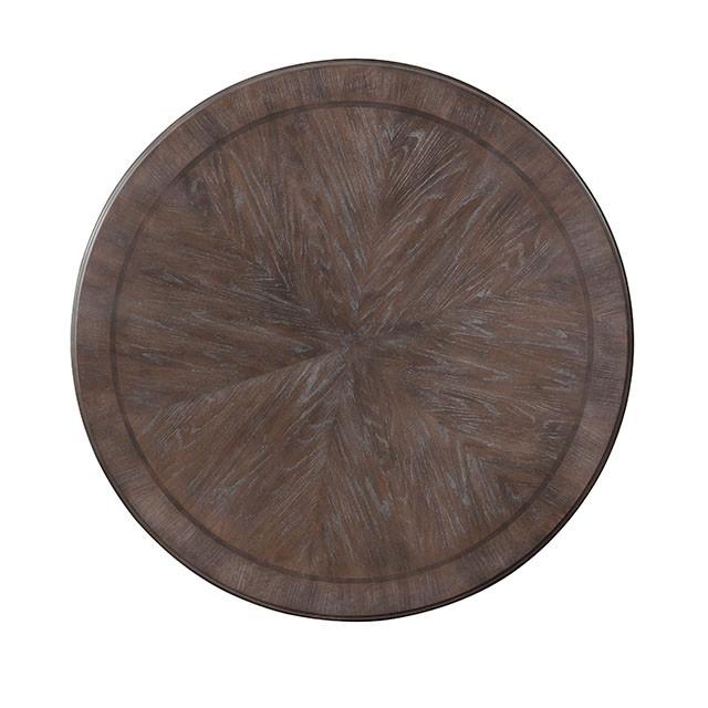 Arcadia Rustic Natural Tone Round Dining Table - LasVegasFurnitureOnline.com