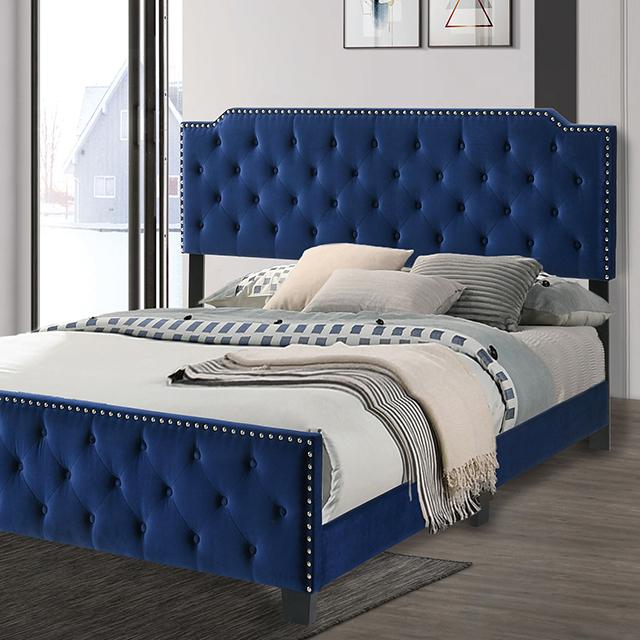 Charlize Bed Grey & Navy
