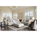 Christine Light Gray/Pattern Ottoman - LasVegasFurnitureOnline.com