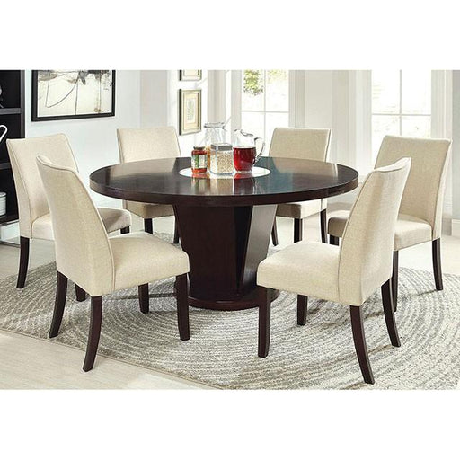 Cimma Espresso Round Dining Table - LasVegasFurnitureOnline.com