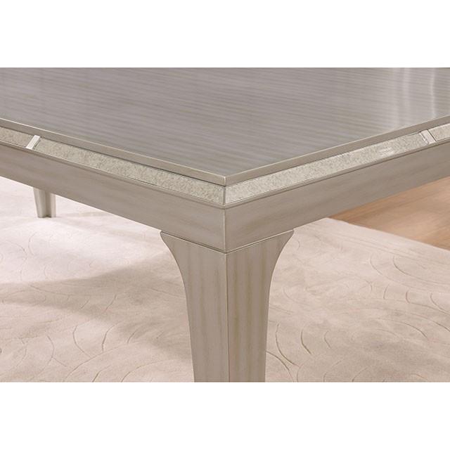 DIOCLES Silver/Gray Dining Table - LasVegasFurnitureOnline.com