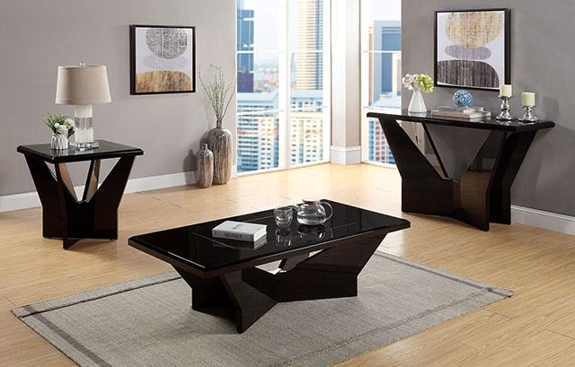 DUBENDORF End Table, Black - LasVegasFurnitureOnline.com