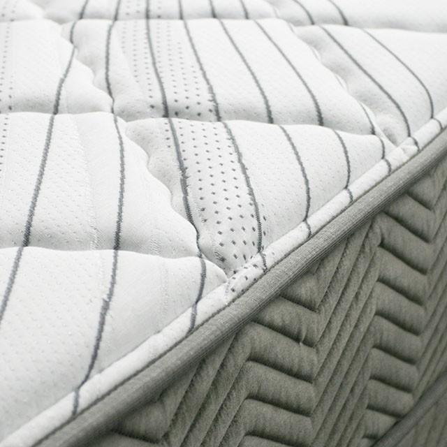 EDREA White/Gray 10" Tight Top Pocket Coil, Full - LasVegasFurnitureOnline.com