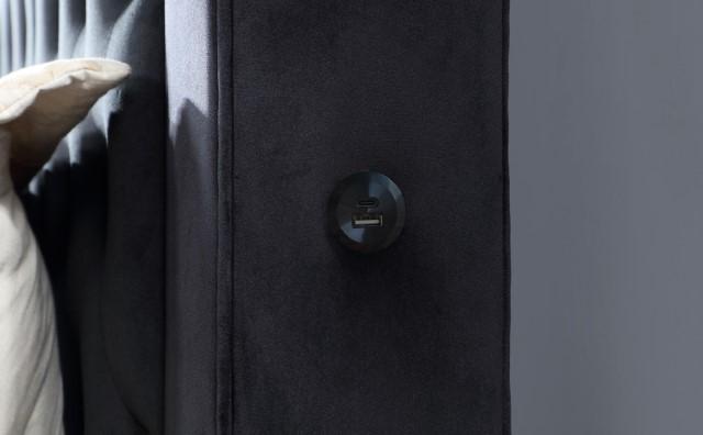 Etherea Bed Gray & Black