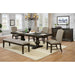 Faulk Dining Table Set with Bench - LasVegasFurnitureOnline.com