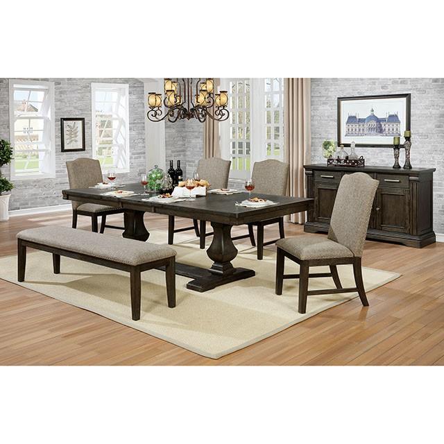 Faulk Espresso Dining Table - LasVegasFurnitureOnline.com