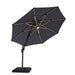 Nuti 10 Ft Round Umbrella w/ LED Light + 37" Large Base - LasVegasFurnitureOnline.com