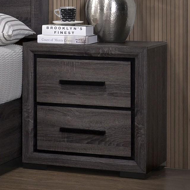 Conwy Gray Night Stand - LasVegasFurnitureOnline.com