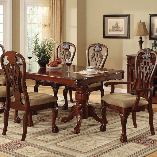 GEORGETOWN Antique Cherry Dining Table w/ Double Pedestals - LasVegasFurnitureOnline.com