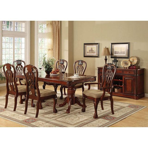 GEORGETOWN Antique Cherry Dining Table w/ Double Pedestals - LasVegasFurnitureOnline.com