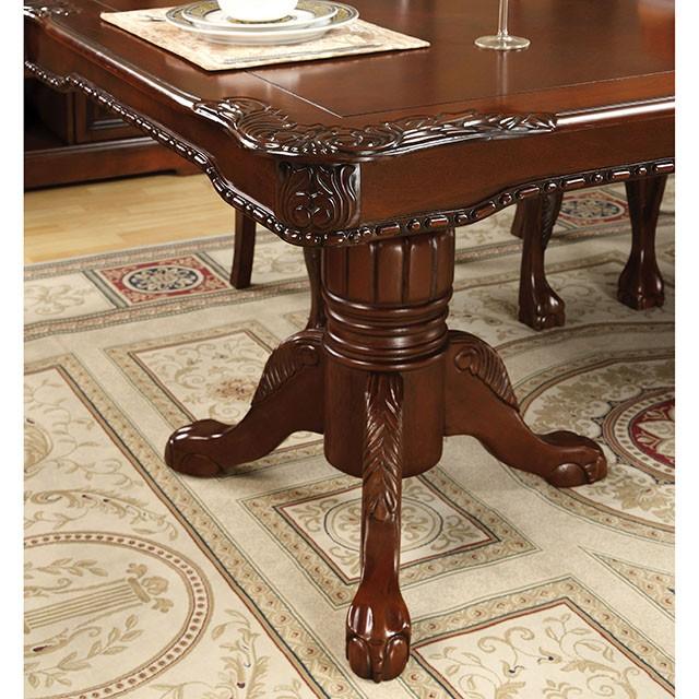 GEORGETOWN Antique Cherry Dining Table w/ Double Pedestals - LasVegasFurnitureOnline.com
