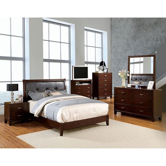 Gerico II Brown Cherry Mirror - LasVegasFurnitureOnline.com