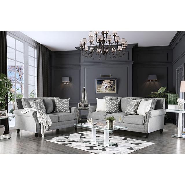 Giovanni Gray Sofa - LasVegasFurnitureOnline.com
