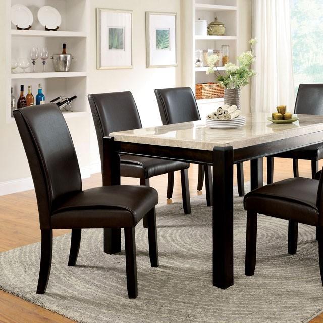 GLADSTONE I Dark Walnut/Ivory Dining Table - LasVegasFurnitureOnline.com