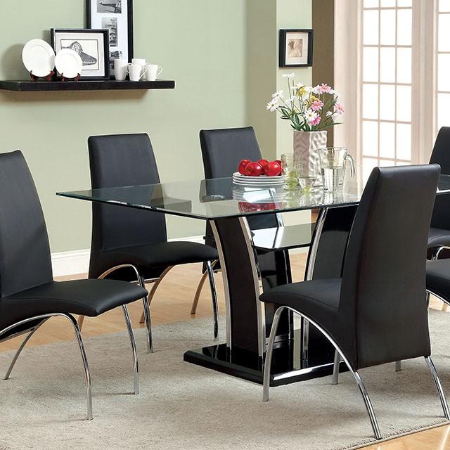 Glenview Black Dining Table - LasVegasFurnitureOnline.com