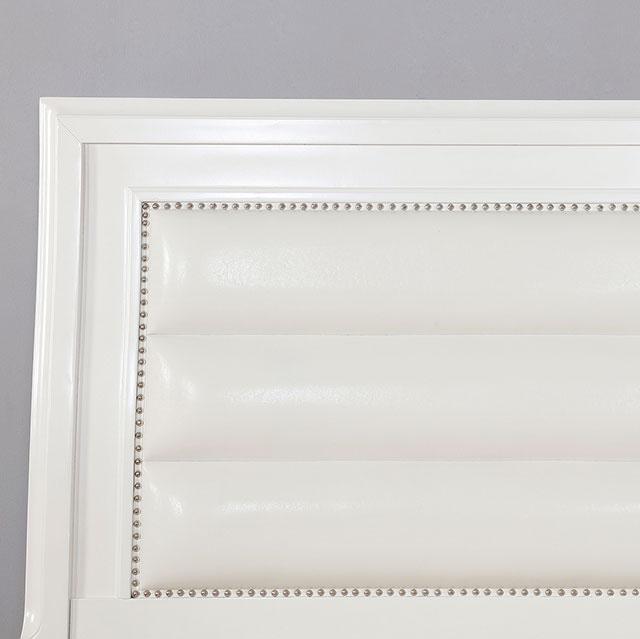 Golva E.King & Queen Bed White & Silver - LasVegasFurnitureOnline.com