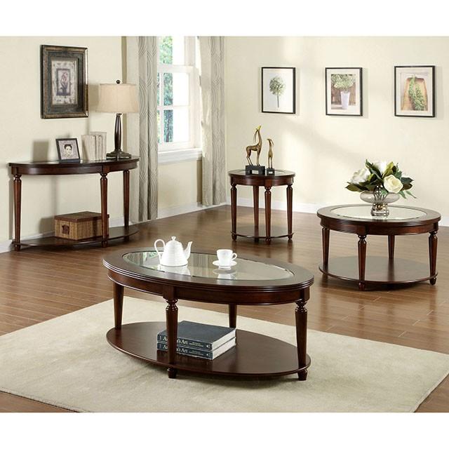 Granvia Dark Cherry End Table - LasVegasFurnitureOnline.com