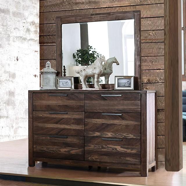 Hankinson Rustic Natural Tone Mirror - LasVegasFurnitureOnline.com