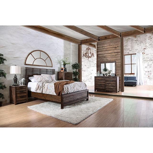 Hankinson Rustic Natural Tone Mirror - LasVegasFurnitureOnline.com