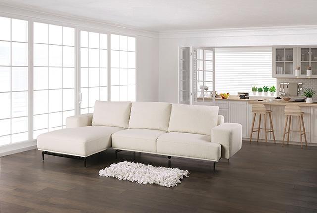 Baerum Sectional, Left & Right Chaise Beige & Gray - LasVegasFurnitureOnline.com