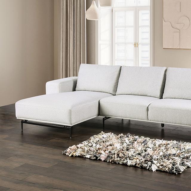 Baerum Sectional, Left & Right Chaise Beige & Gray - LasVegasFurnitureOnline.com
