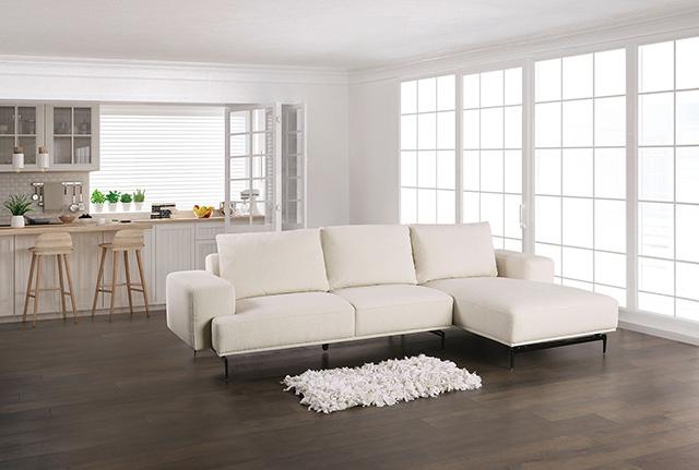 Baerum Sectional, Left & Right Chaise Beige & Gray - LasVegasFurnitureOnline.com