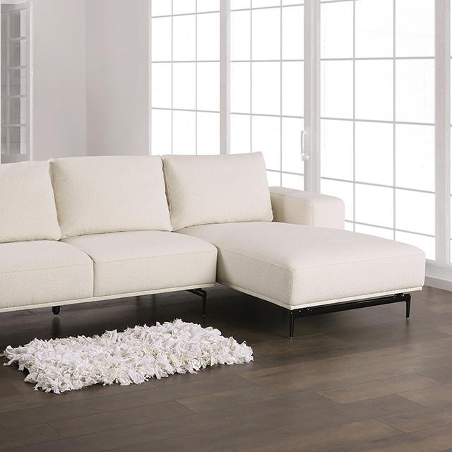 Baerum Sectional, Left & Right Chaise Beige & Gray - LasVegasFurnitureOnline.com