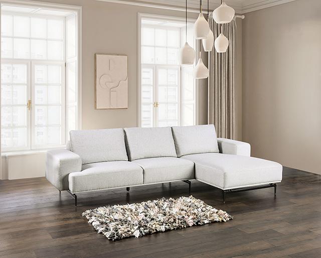 Baerum Sectional, Left & Right Chaise Beige & Gray - LasVegasFurnitureOnline.com