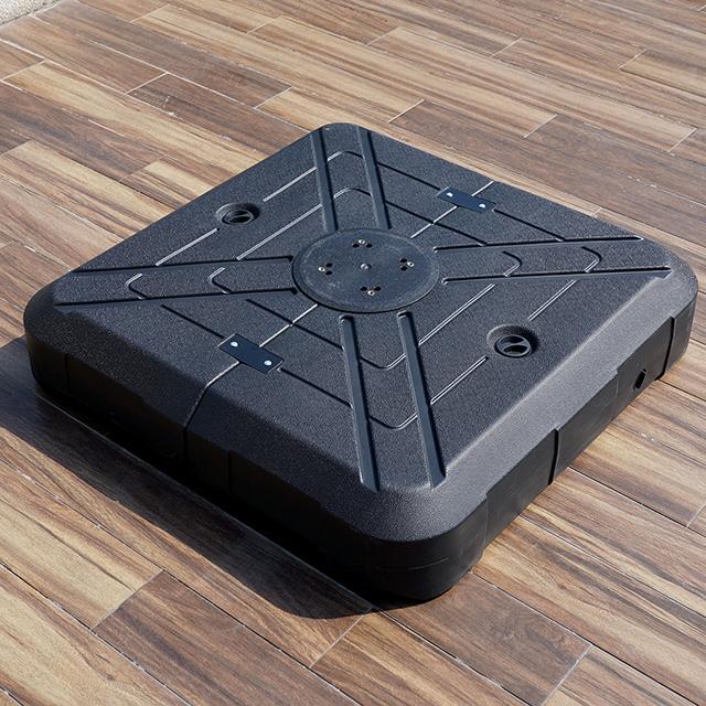 Hero 10 Ft Square Umbrella w/ Double Top + 37" Large Base - LasVegasFurnitureOnline.com