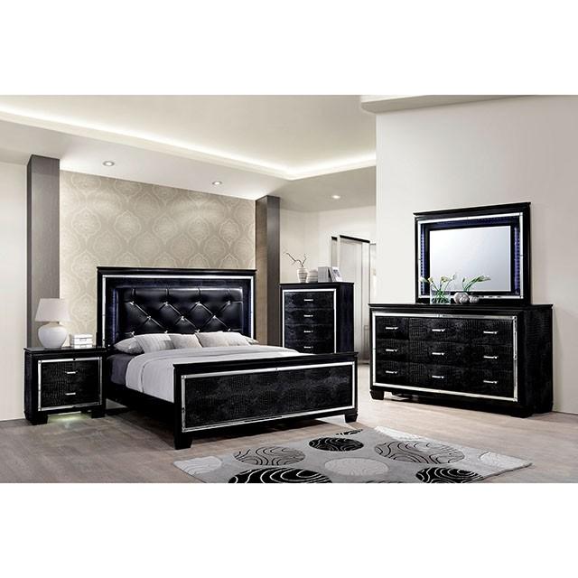 BELLANOVA Black Dresser - LasVegasFurnitureOnline.com