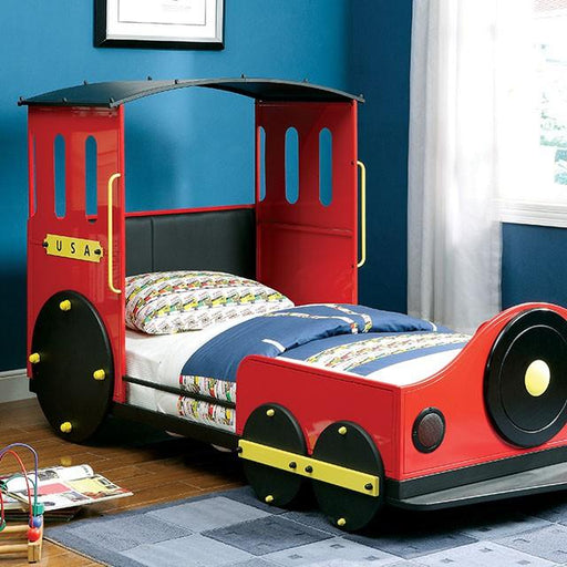 Retro Express Red/Black Twin Bed image