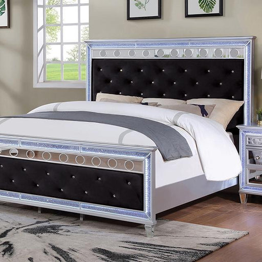 MAIREAD Queen Bed, Silver/Black image