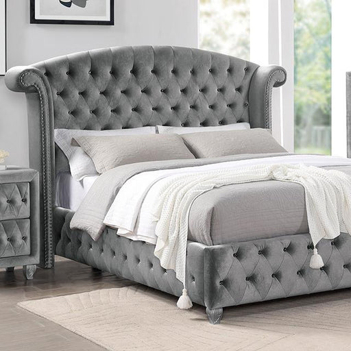 ZOHAR Queen Bed, Gray image