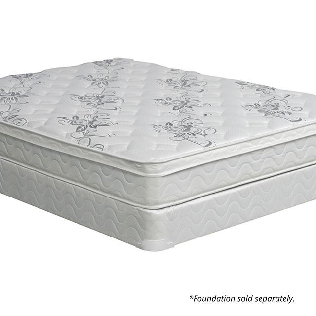 JALEN White 9" Euro Top Mattress, E.King - LasVegasFurnitureOnline.com