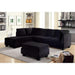 LOMMA Black Ottoman - LasVegasFurnitureOnline.com